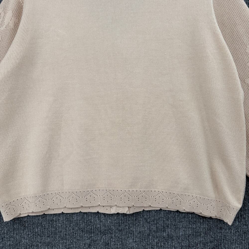 Kate Kasin Womens Cropped Floral Knit Cardigan Sweater Size 2XL Cottage Feminine - Picture 8 of 11